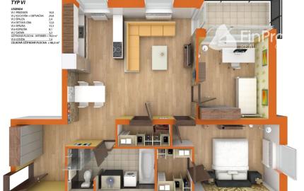 Skolaudované 3i byty v tehlovej novostavbe.