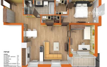 Skolaudované 3i byty v tehlovej novostavbe.