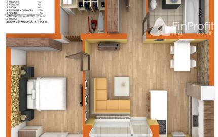 Skolaudované 3i byty v tehlovej novostavbe.