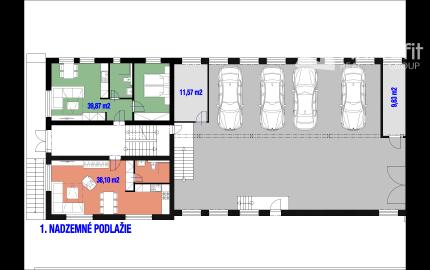 Predám budovu so 7 apartmánmi vo výstavbe vo Vyhniach.