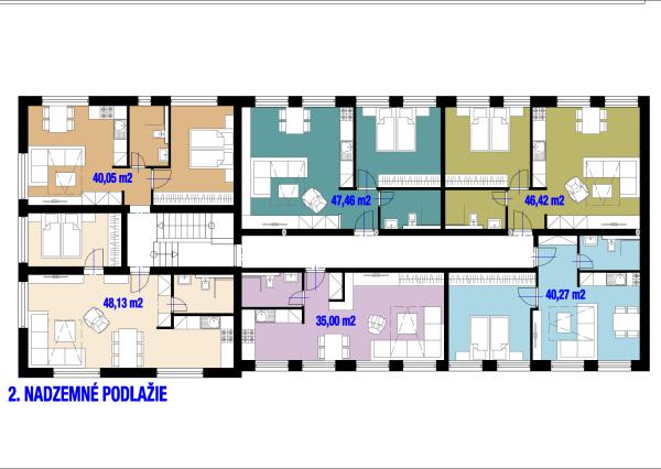 Predám budovu so 7 apartmánmi vo výstavbe vo Vyhniach.