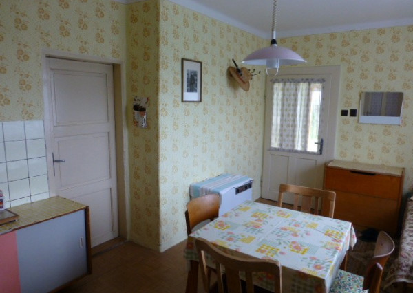 Vidiecky dom s veľkým pozemkom v peknom prostredí.